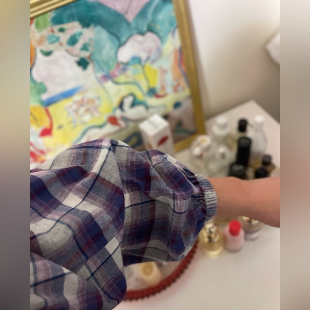 Flannel Plaid Ruffle Shirt - Picture 8 of 10